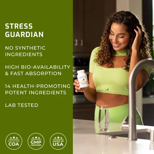 Miniatura 8 de BiOptimizers Magnesium Breakthrough 4.0, (30 cápsulas) y Stress Guardian, (90 cápsulas) – Paquete de suplemento natural para el sueño, el cerebro