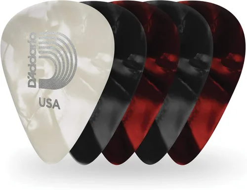 Miniatura 12 de D'Addario - Púas para guitarra de celuloide, accesorios para guitarra, púas para guitarra acústica, eléctrica y bajo, sensación natural, tono Verde