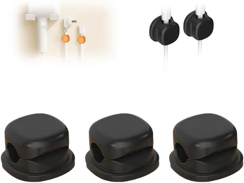 Organizador de cable magnético, clips magnéticos para cable de escritorio, rotación de 360°, organizador de cables para mesita de noche, escritorio