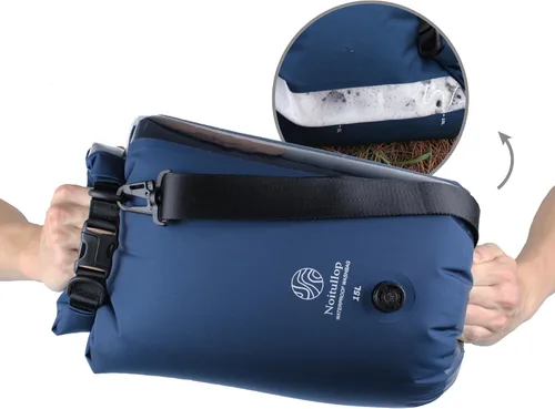 Lavadora portátil con bolsa de lavado – Bolsa seca totalmente impermeable de 15 litros – Lavadora de nailon compacta ligera – Bolsa de lavandería