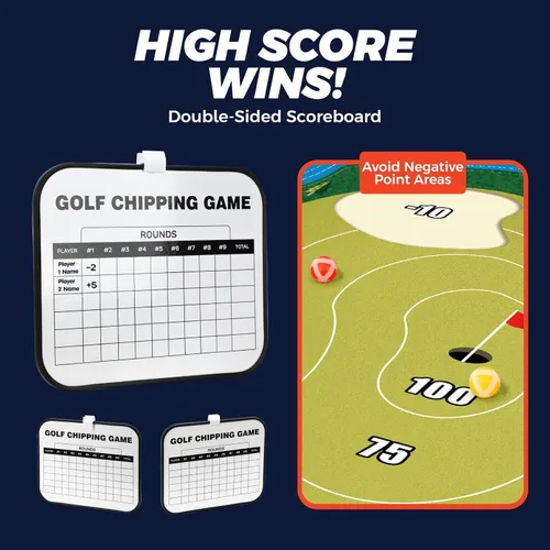 Miniatura 4 de TOY Life Chipping - Tapetes de práctica de golf, juego de golf, tapete de entrenamiento para interiores y exteriores, para adultos, familia, niños