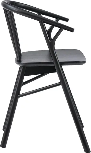 Miniatura 13 de Linon Breeanne - Silla de comedor con respaldo y silla de montar Windsor color negro