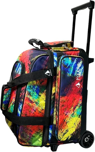 Miniatura 13 de Pyramid Bolsa de Bolos Deluxe de Doble Rodillo para 2 Bolas con Gran Compartimento Separado para Zapatos (Hasta 2 Pares de Zapatos) y Bolsillos