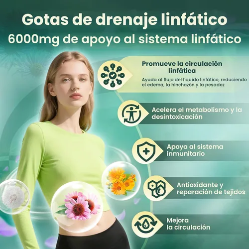 Miniatura 2 de Gotas de drenaje linfático 21 en 1 para liposomal, 6000 mg Suplemento de apoyo del sistema inmunológico y linfático para mujeres y hombres