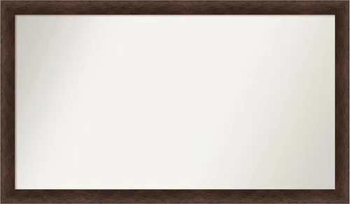 Miniatura 390 de Amanti Art Espejo de pared personalizado no biselado (24 x 27 pulgadas), marco estrecho de nogal chipre - varios tamaños personalizados - Espejo