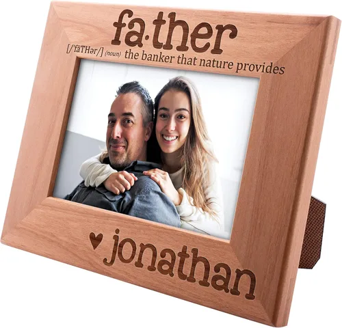 Miniatura 9 de Marco de fotos personalizado para regalos de papá, marco de fotos de madera de 4 x 6 pulgadas, gran regalo para el día del padre Padre Hija