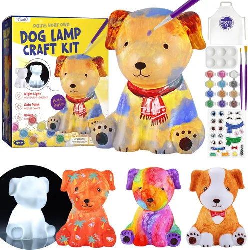 Miniatura 12 de Pinta tu propia lámpara de gato, artes y manualidades para niños de 8 a 12 años, kit de suministros de arte para pintar para niños de 6 a 12 años