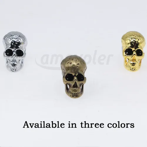 Miniatura 5 de Tornillos de matrícula, 4 piezas universales de acero inoxidable estilo calavera, kit de tornillos para placa de matrícula para motocicleta