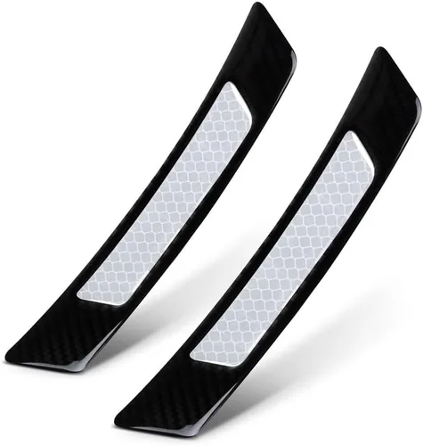 Miniatura 8 de TRUE LINE – Piezas de moldeo para parachoques de puerta, de fibra de carbono negro reflectante