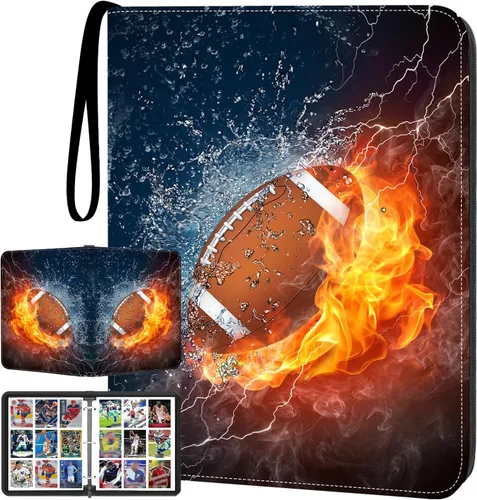 Miniatura 11 de Carpeta de tarjetas coleccionables con funda, 900 bolsillos, carpeta de tarjetas de fútbol, organizador de almacenamiento de tarjetas deportivas