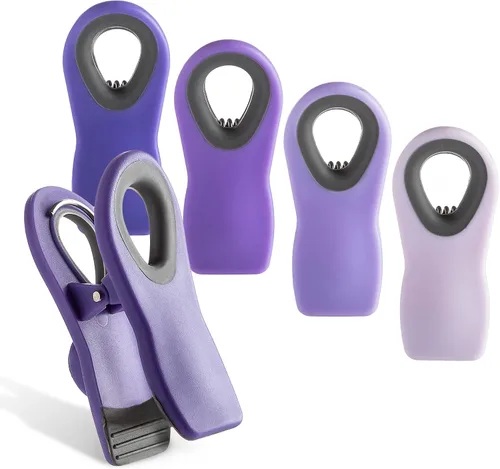 Miniatura 21 de COOK WITH COLOR Clips para bolsas de chips con imán para almacenamiento de alimentos con agarre hermético para bolsas de pan, bolsas de aperitivos