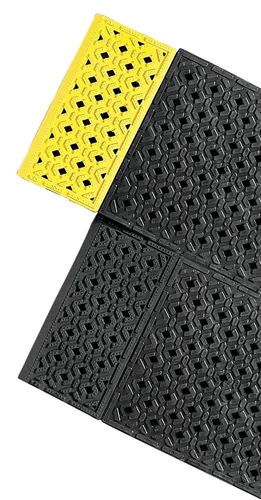 Miniatura 11 de NoTrax 406 Razorback™ Esterilla Antifatiga acanalada, 2' X 3' Negro/Amarillo