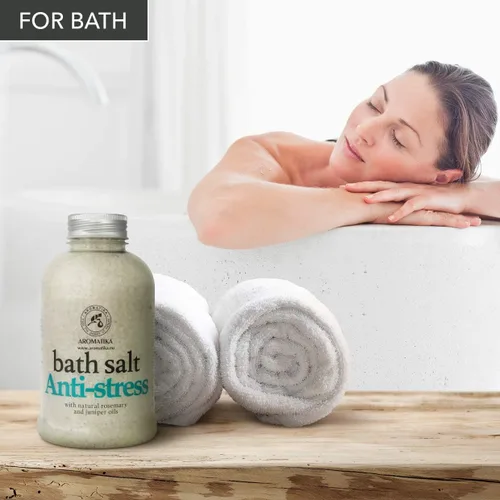 Miniatura 7 de Sal de baño De-Stress de 21.16 onzas con aceites naturales de romero y enebro - Sales marinas de baño naturales de 21.16 oz - Lo mejor para un buen