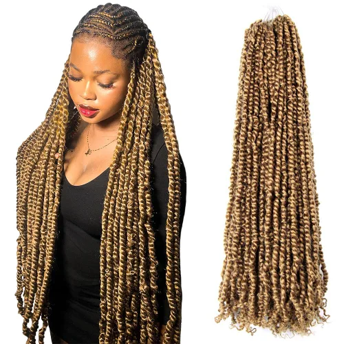 Miniatura 39 de BOHOBABE Cabello de Ganchillo Pre-retorcido Passion Twist de 14 Pulgadas Cabello Corto Ombré Gris Pre-enrollado de Ganchillo Passion Twist para Gris