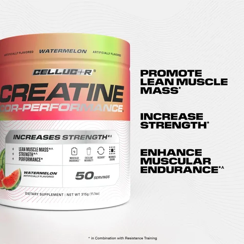 Miniatura 2 de Polvo de creatina Cellucor, sabor sandía - Aumenta la fuerza, masa muscular magra y la resistencia, creatina micronizada para una absorción rápida
