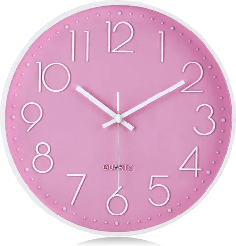 Miniatura 11 de Lafocuse Reloj de pared silencioso azul marino de 12 pulgadas, funciona con pilas, reloj de pared analógico para cocina, sala de estar, dormitorio