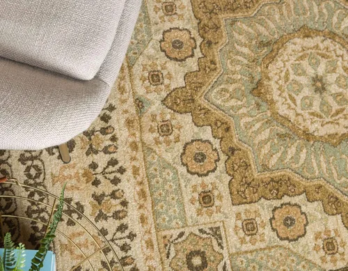 Miniatura 2 de Unique Loom Palace Collection - Alfombra Saray (2 pies x 3 pies 1 pulgada, rectangular, crema/marrón claro)
