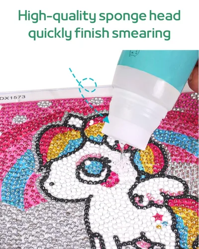 Miniatura 2 de Pegamento artístico de 4.1 fl oz para kits de pintura de diamantes, fórmula de secado rápido, antidesprendimiento con agarre y brillo permanentes
