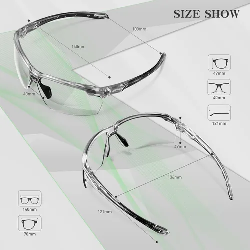 Miniatura 5 de KAPVOE Photochromic Sports Sunglasses for Men Women Cycling Sunglasses UV400 Protection MTB BMX Running Riding Bike K87 06