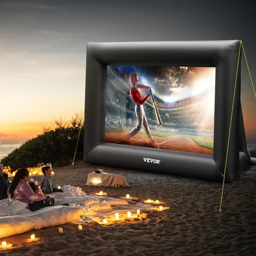 Miniatura 8 de VEVOR Pantalla de Proyector Inflable para Exteriores con Soplador de Aire de 350W Pantalla Inflable de Tela Oxford Pantalla Hinchable para Películas