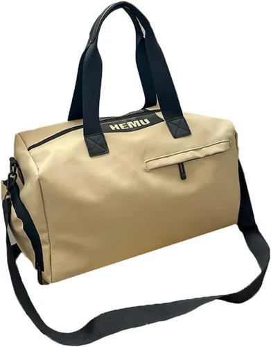 Bolsa de gimnasio de natación, bolsa de viaje deportiva, ligera, para fin de semana, para yoga, casual, mochila de moda, universidad, Marrón, Bolsa