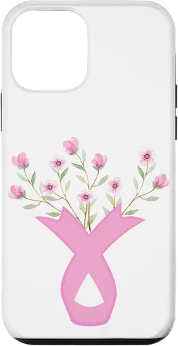 Miniatura 15 de iPhone 13 Flower Jar Pink Ribbon Breast Cancer Concientización Mes de Mujeres Caso