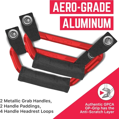 Miniatura 7 de GP BackGrip PRO - Empuñadura para reposacabezas de pasajeros de automóvil para camión y automóvil Wrangler JL JT JK para todoterreno, niños y Rojo