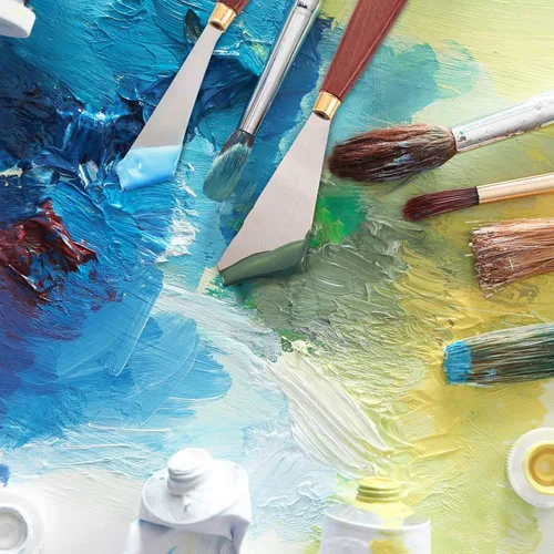 Miniatura 5 de Juego de cuchillos de paleta, espátula, cuchillos de paleta, cuchillo de pintura de acero inoxidable, raspador de mezcla, accesorios de pintura al
