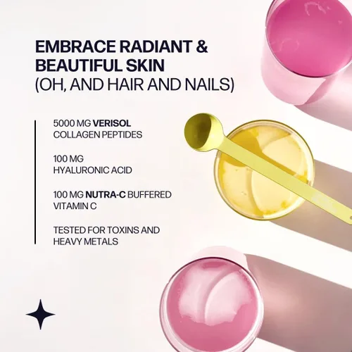 Miniatura 4 de Sparkle Wellness VERISOL Péptidos de colágeno hidrolizados bioactivos Polvo de colágeno con vitamina C y ácido hialurónico para la salud