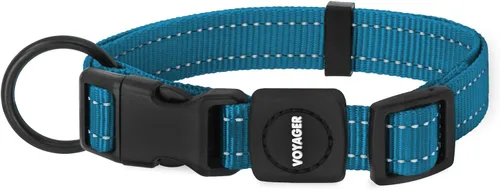 Miniatura 14 de Best Pet Supplies Voyager - Correa o collar reflectante para perro con asa de neopreno, para cachorros de raza pequeña, mediana y grande, bonita