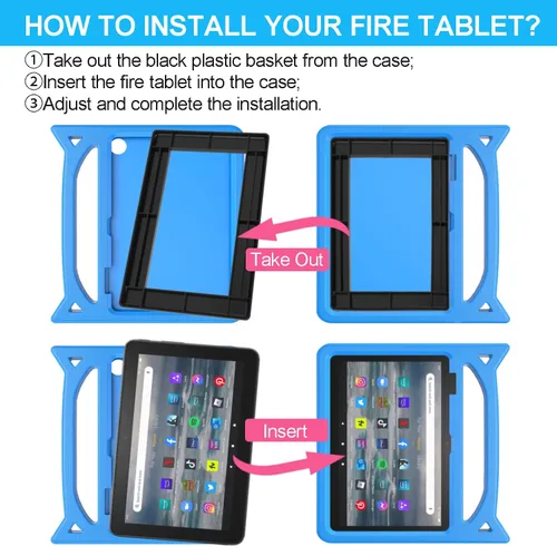 Miniatura 2 de Funda para tablet de 7 pulgadas para niños, solo compatible con 12ª generación, versión 2022. Funda ligera a prueba de golpes a prueba de niños