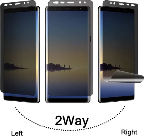Miniatura 2 de Protector de pantalla de privacidad para Galaxy Note 8, antiespía, compatible con fundas, cobertura completa, antiarañazos, borde curvado 3D