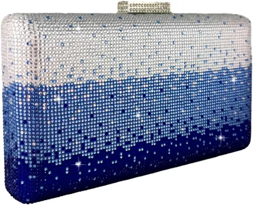 Miniatura 5 de Boutique De FGG Elegantes bolsos de noche de cristal para mujer, caja de fiesta formal, embrague, boda, diamantes de imitación, bolso de novia