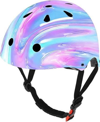 Miniatura 17 de Casco de bicicleta ajustable con gradiente de color para niños pequeños de 3-5-8-14+ años, niñas y niños. Casco para monopatín y bicicleta