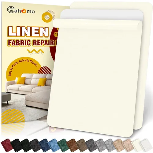 Miniatura 38 de Cahomo - Cinta de reparación de lino 4x79 pulgadas, parches de tela autoadhesivos, kit de cinta adhesiva de lino, cinta adhesiva de reparación