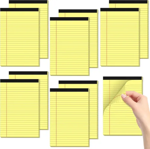 Miniatura 9 de Bloc de notas legales de 5 x 8 pulgadas para oficina, bloc de notas de 5 x 8 pulgadas para el trabajo, papel de 80 GSM, bloc de notas con rayas