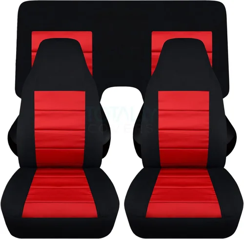 Miniatura 28 de Totally Covers Compatible con cubiertas de asiento para Chevy Camaro 1982-1992: Negro - Juego completo (23 colores) Cupé/Convertible Banco