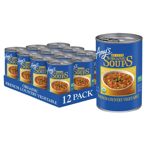 Miniatura 15 de Sopa Amy's, vegana, sin gluten, orgánica de verduras italianas rústicas (champiñones, arroz integral y frijoles) 14 oz (paquete de 12)