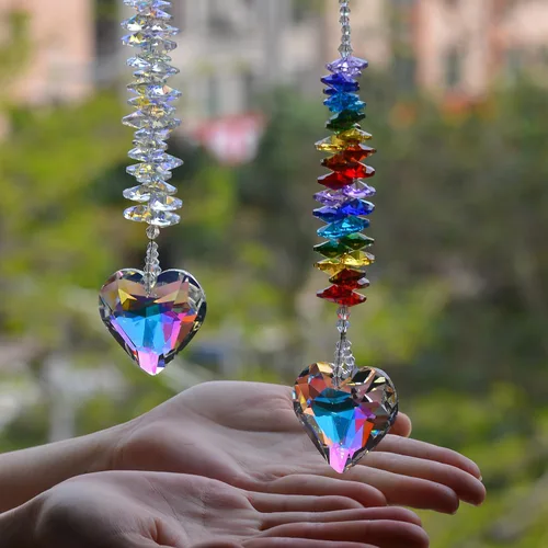 Miniatura 6 de STINO - 2 piezas prismas atrapasoles de bola de cristal de 4cm, atrapasoles colgantes con prisma de vidrio, creador de arcoíris para ventanas