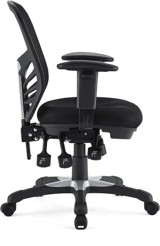 Miniatura 4 de Modway EEI-757-BLK Silla de oficina ergonómica articulada de malla en negro Color negro.
