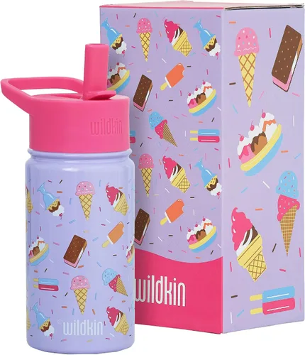 Miniatura 22 de Wildkin Kids - Botella de agua de acero inoxidable de 14 onzas para niños – Sin BPA, a prueba de fugas, aislada, fácil de limpiar - Ballerina