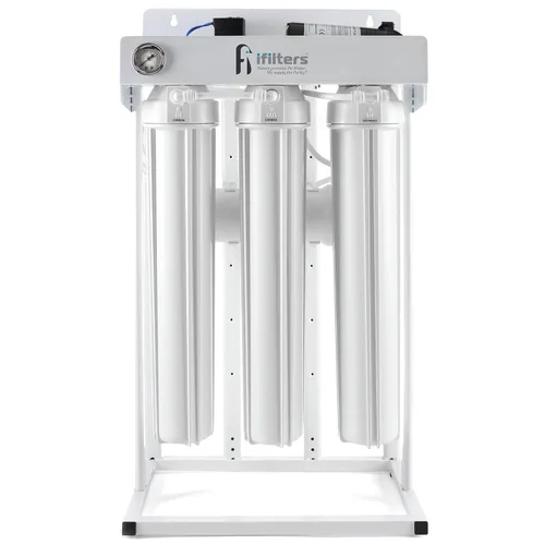 iFilters Sistema de ósmosis inversa comercial ligero de 300 GPD para agua ultra limpia y segura, puertos de 1/4 pulgadas, todos los filtros incluidos