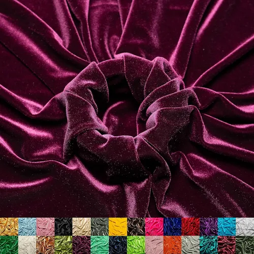 Miniatura 36 de Ice Fabrics The Yard - Tela de terciopelo elástico elástico suave de 60 pulgadas de ancho para coser ropa, disfraces, manualidades, 90% poliéster
