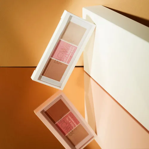 Miniatura 4 de FLOWER BEAUTY By Drew Barrymore Lift & Sculpt - Paleta de contorno + rubor + resaltado - polvo cremoso + mezclable (claro a mediano)