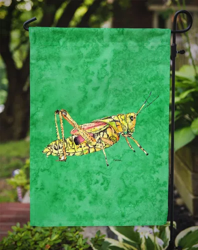 Miniatura 3 de Caroline's Treasures 8849GF Bandera de saltamontes en verde para buzón, bandera decorativa para patio exterior, patio, obras de arte de patio