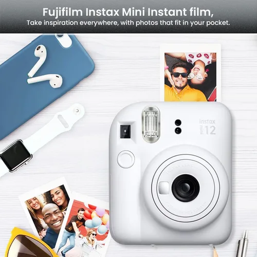 Miniatura 7 de Fujifilm Instant Mini 12 cámara + paquete de accesorios y funda personalizada + Fuji Instant (20 disparos) Mini álbum de fotos de diseñador