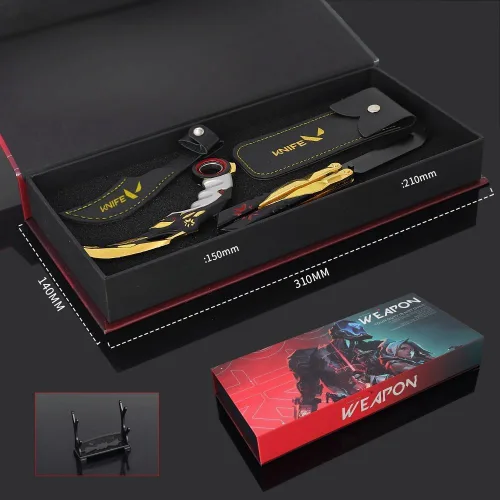 Miniatura 4 de Valorant Champion Karambit Knife Model 2022 Juego de caja de regalo conmemorativa para eventos de juego (caja de regalo, juego de 2)