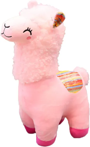 Miniatura 10 de Peluche de alpaca, lindos juguetes de peluche de alpaca, peluches esponjosos, regalo de peluche de llama para niños y amantes en Navidad, Marrón