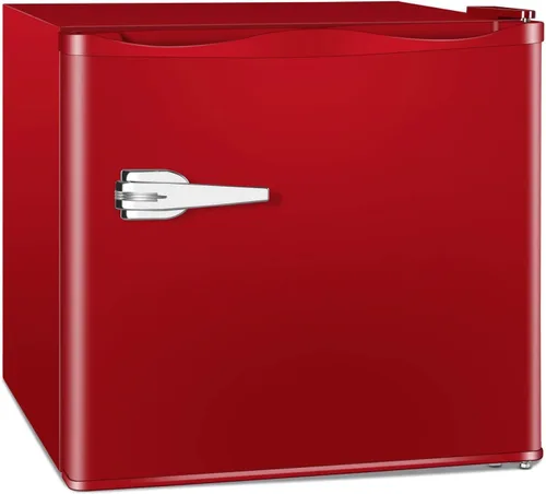 Electactic - Congelador mini de 1.2 pies cúbicos, pequeño congelador vertical con estante removible y control de temperatura ajustable en 7 niveles,