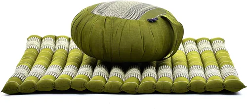 Miniatura 21 de Leewadee Juego de cojines de meditación: 1 almohada redonda de meditación Zafu y 1 alfombrilla de meditación Zabuton cuadrada enrollable, paquete